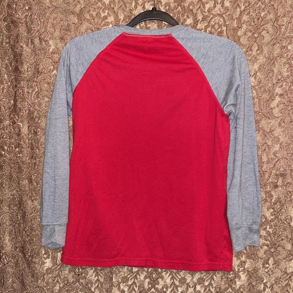 Holiday Time Red & Gray Santa Shirt. Size Large 10/12. - Picture 2 of 3
